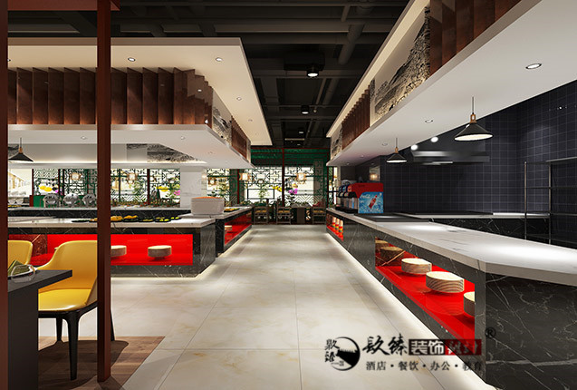 銀川自助餐廳裝修|銀川自助餐廳裝修設(shè)計|镹臻裝修網(wǎng)