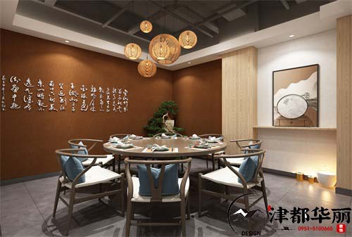銀川餐廳裝修設計項目|津都華麗設計