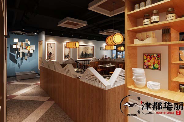 銀川餃子館裝修設(shè)計項目|津都華麗設(shè)計