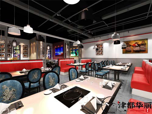 銀川藏牛羊火鍋店設計方案鑒賞|銀川火鍋店設計裝修公司推薦