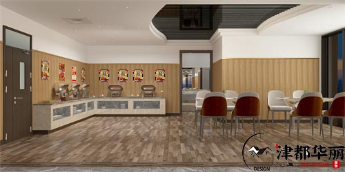 銀川津都華麗裝飾|銀川金融中心員工餐廳設計方案鑒賞|銀川裝修公司推薦